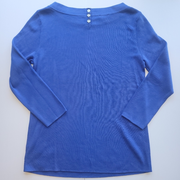Talbots Blue Knit Sweater Petite NWOT - Picture 5 of 5